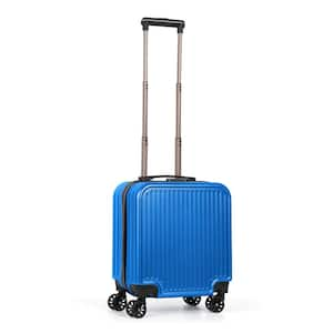 18 in. carry-on suitcase boarding box, small luggage, waterproof trolley case, blue