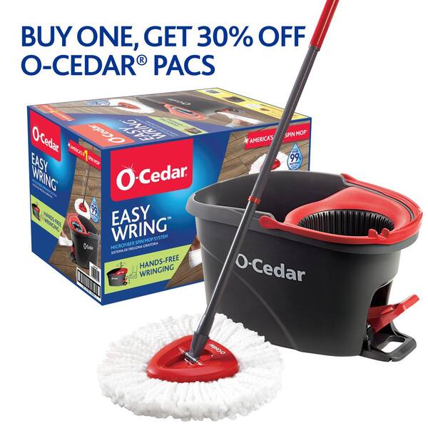 O-Cedar EasyWring Microfiber Spin Mop with Bucket System