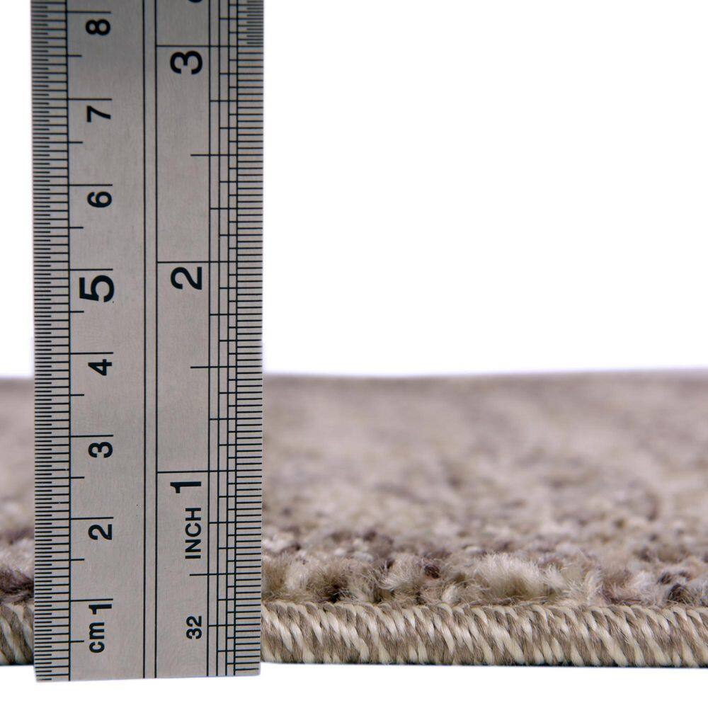 Angelica Beige and Ivory 9' x 12' Easy-Care Synthetic Area Rug