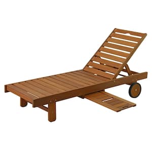 Tioman Hardwood Outdoor Chaise Lounge with Tray