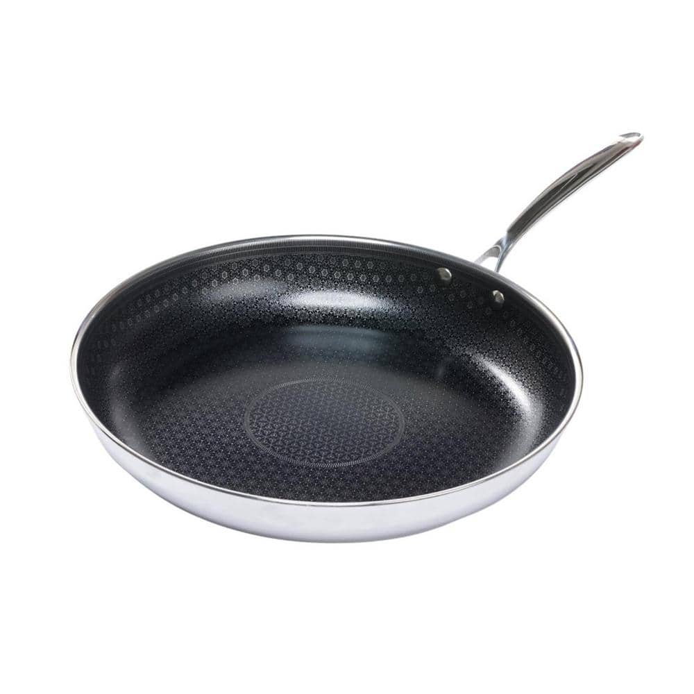 Nonstick Hybrid Stainless Steel Frying Pan 10 inch pan, HexClad 10in