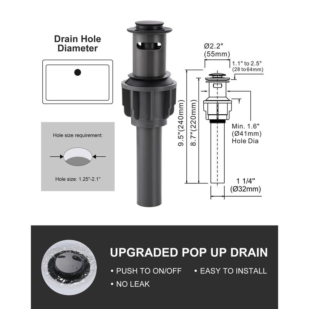 Matte Black and Gold Widespread Bathroom Faucet with High Arc Spout