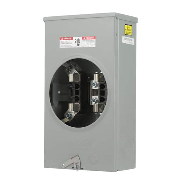 Siemens 200 Amp 4 Jaw Horn-Bypass Ringless Overhead Fed Meter Socket with 7/8" Barrel Lock Knockout