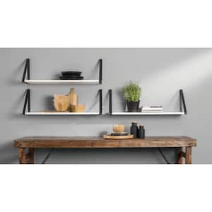 BERMUDA 9.8 in. Black Steel Shelf Bracket