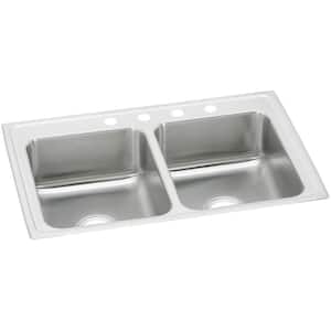 Celebrity 43 in. Drop-in Double Bowl 20-Gauge Stainless Steel Kitchen Sink Only