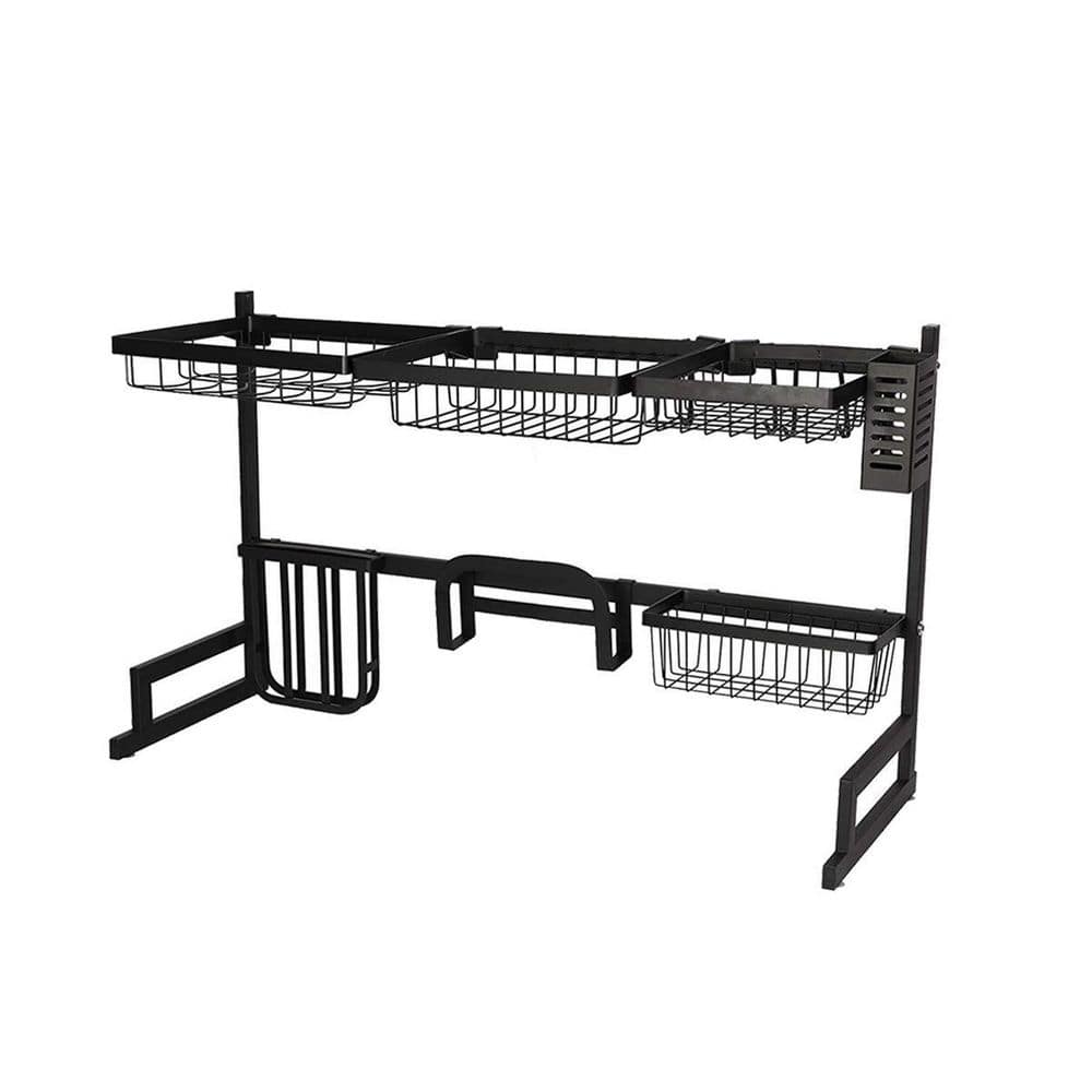 Black stainless steel kitchen rack sink sink dish rack drain bowl rack dish  rack kitchen supplies storage rack – Eglobalgo