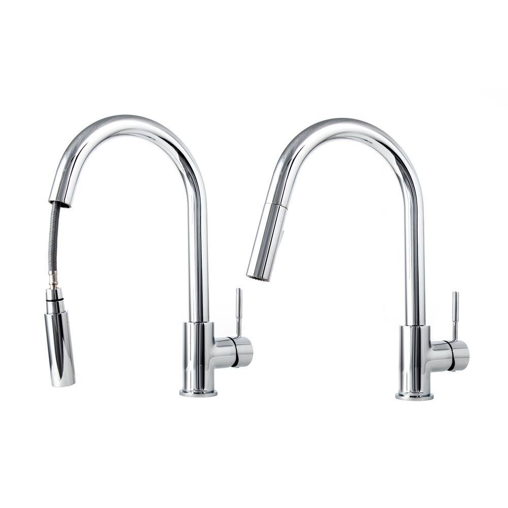 Gemini Chrome High Arc Kitchen Faucet