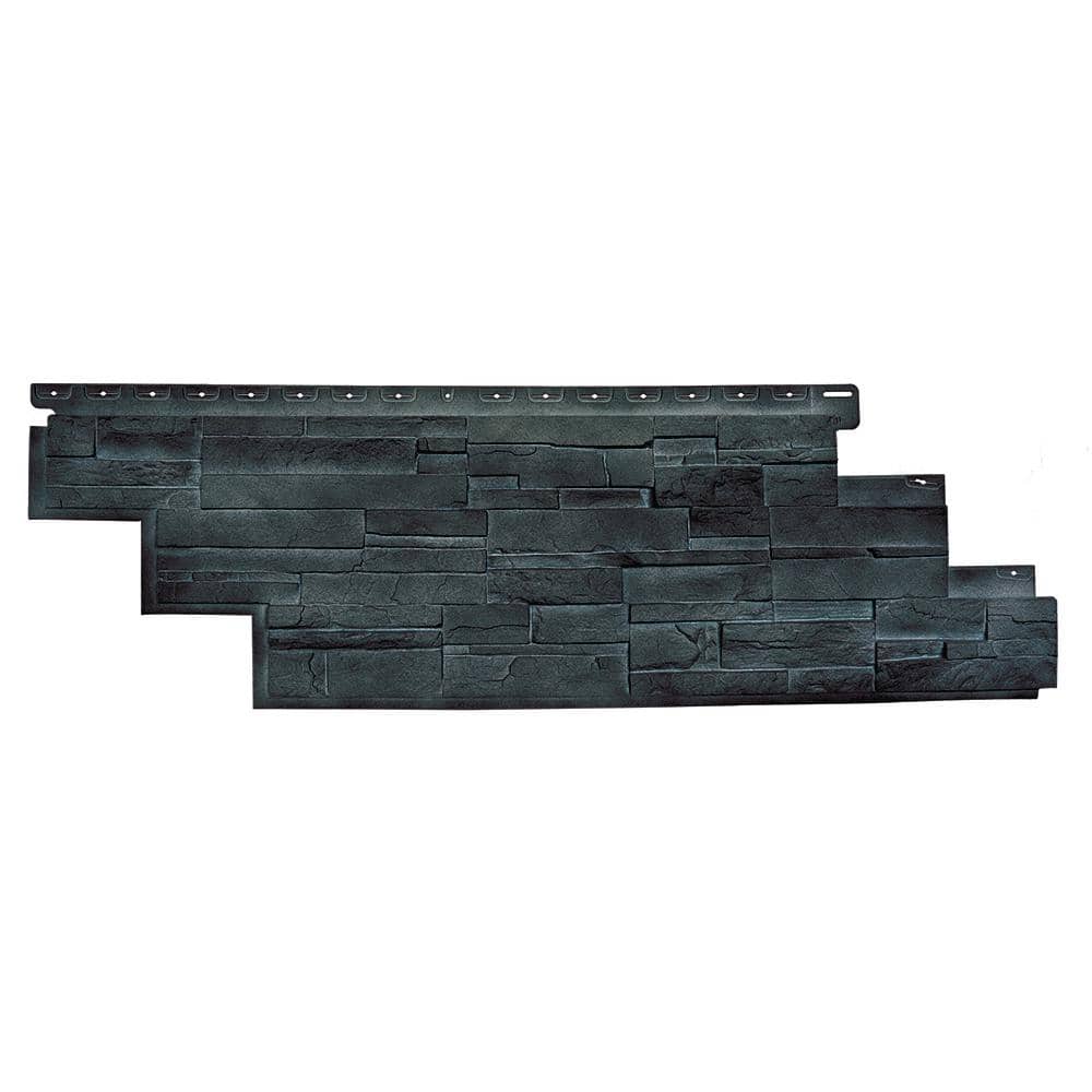 トップス pellicule sp motif stone PK black Novik NovikStone 13.6 in. W x 41.5 in. L Onyx Faux Stone Panel