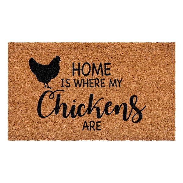 Calloway Mills Home is Where My Chickens Are 17 in. x 29 in. Door Mat