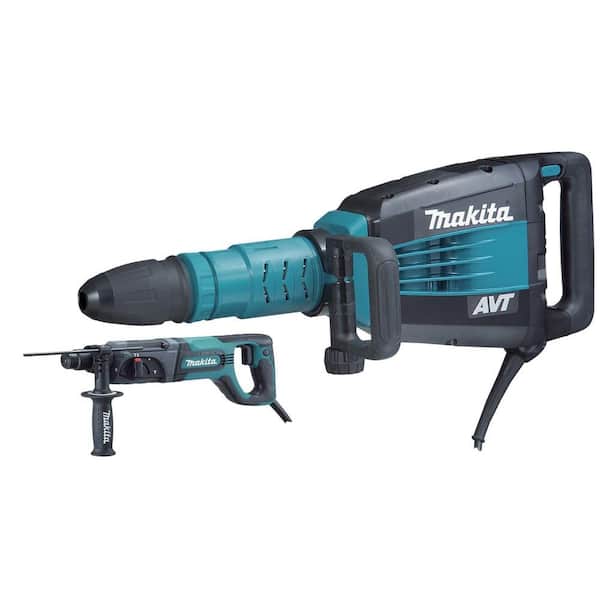 Makita 14 Amp 27 lbs. AVT SDS-MAX Demolition Hammer with Free 1 in. SDS-Plus Rotary Hammer