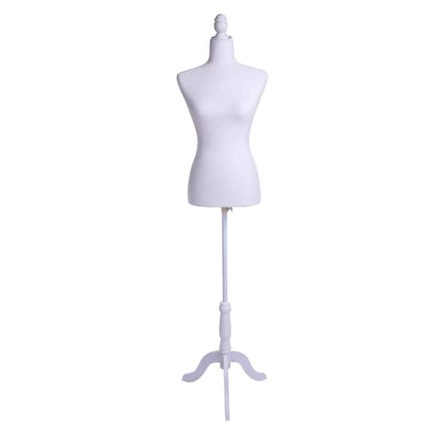 White Female Mannequin Torso Clothing Display W/ White Tripod Stand New 