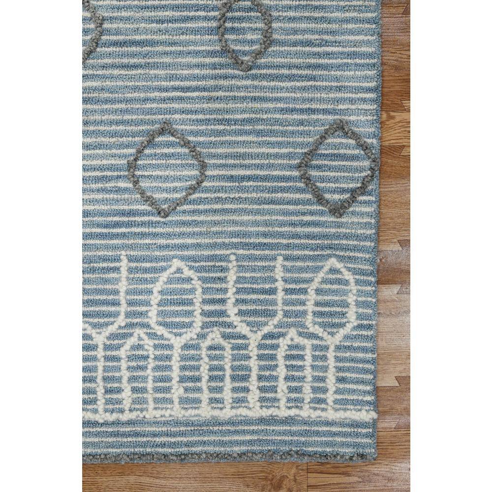Handmade Tufted Blue Wool Scatter Rug 2' x 3'