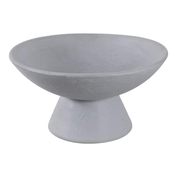 Blue 11.75 in. x 6.5 in. Ceramic Bowl Pedestal Base
