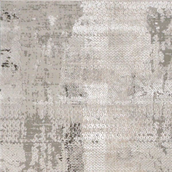 Renaissance 2 ft. X 3 ft. 11 in. Ivory/Grey Abstract Indoor/Outdoor Area Rug