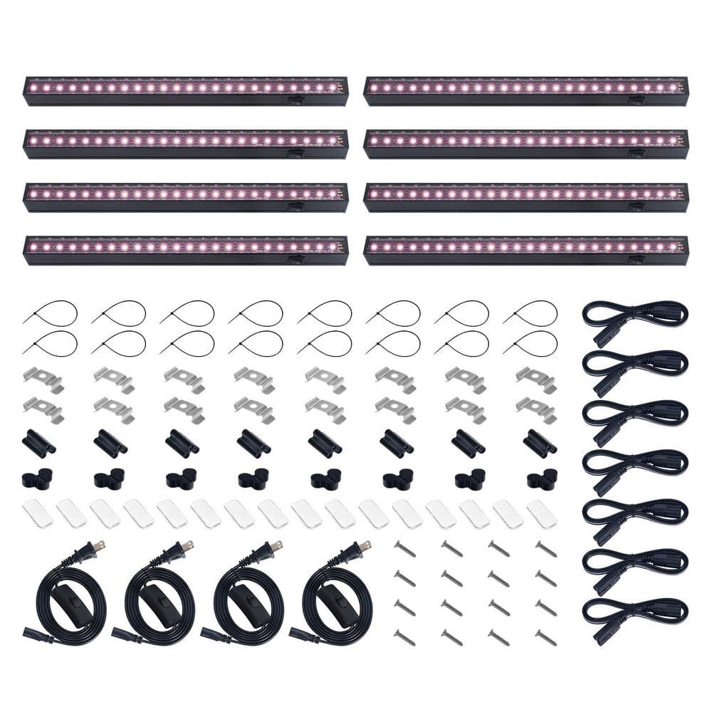 8 Packs 1 ft. Pinkish White T5 Grow Lights for Indoor Plants, Greenhouses, Full Spectrum, Linkable Design price history on PriceWatchPro