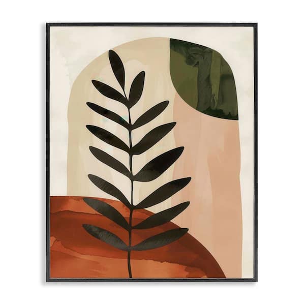 Stupell Industries Fern Strand Neutrals by LSR Design Studio Black Framed Nature Giclee Art Print 14 in. x 11 in.