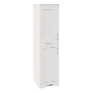 Hawthorne 16 in. W x 22 in. D x 65 in. H White Freestanding Linen Cabinet