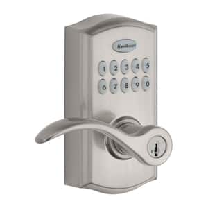955 SmartCode Satin Nickel Electronic Pembroke Door Handle Featuring SmartKey Security