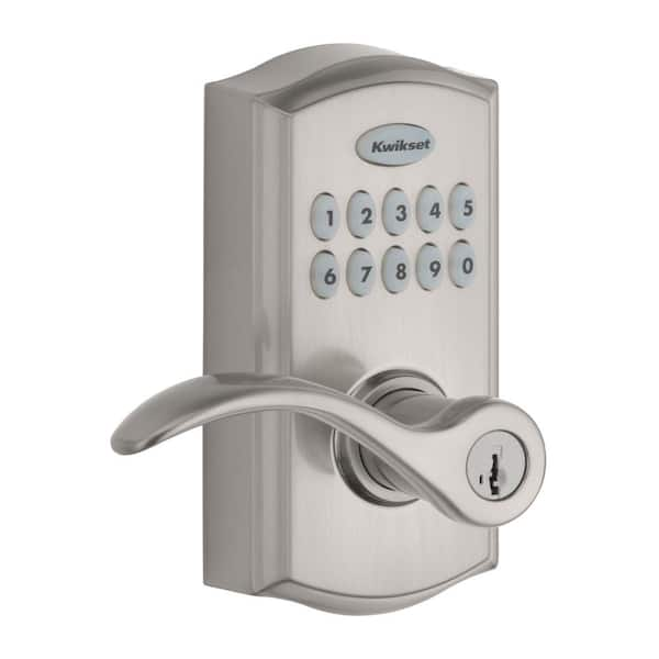 Kwikset 955 SmartCode Satin Nickel Electronic Pembroke Door Handle ...