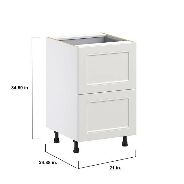 J COLLECTION Littleton Painted Gray Recessed Assembled 24 in. W x 34.5 in. H x 21 in. D Vanity 1 Drawer Base Kitchen Cabinet