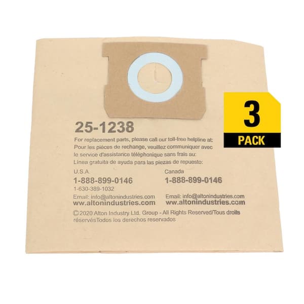 4 Gal. Original Manufacturer Filter Bags for Porter Cable/ Wet/Dry Vacuum (3-Pack)