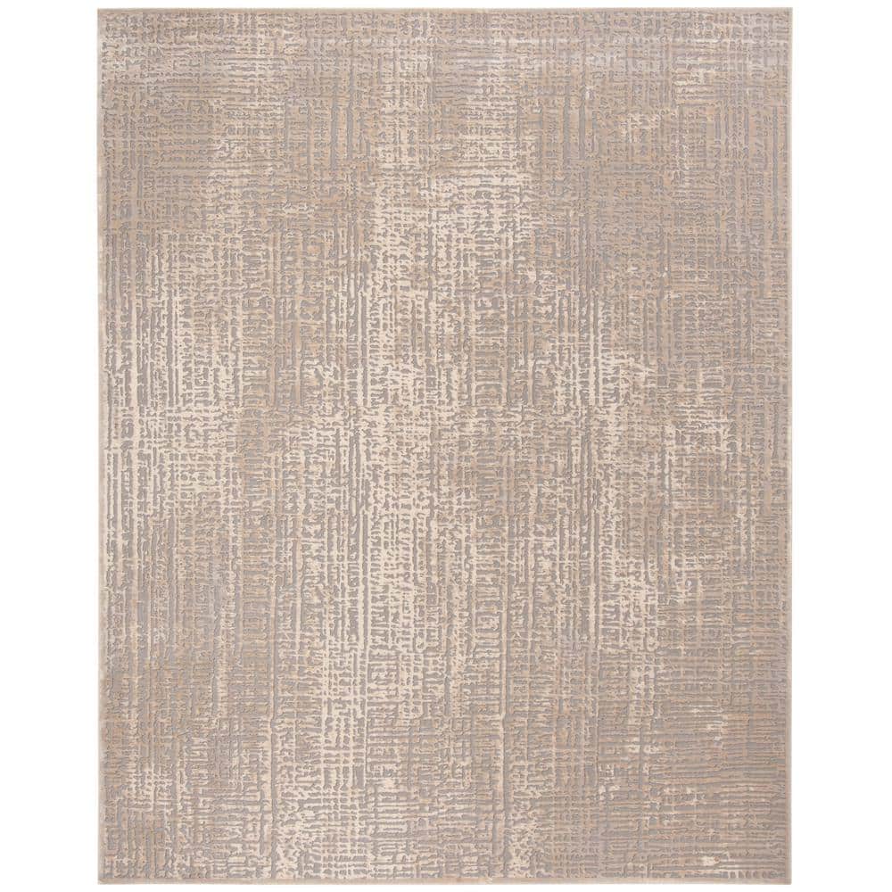 SAFAVIEH Meadow Ivory/Gray 9 ft. x 12 ft. Area Rug MDW317A9 The Home