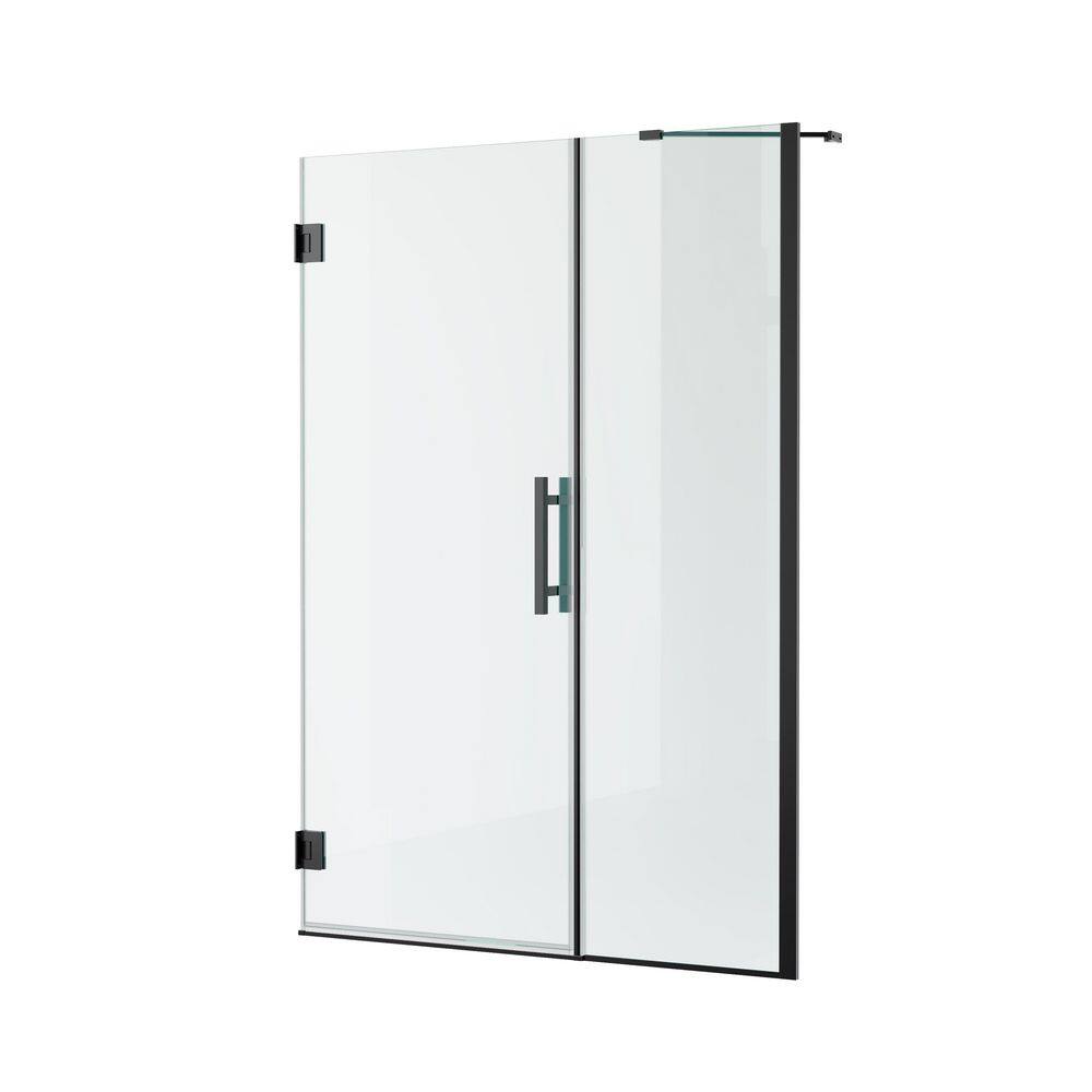 52 to 53 in. W x 72 in. H Hinged Frameless Shower Door in Matte Black with 10mm Tempered Glass, Double-Sided Easy-Clean price history on PriceWatchPro