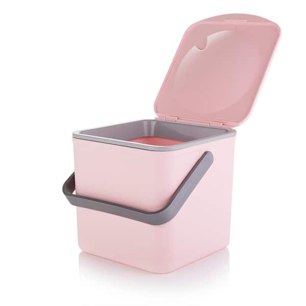 Pink Kitchen Compost Bin With Filter