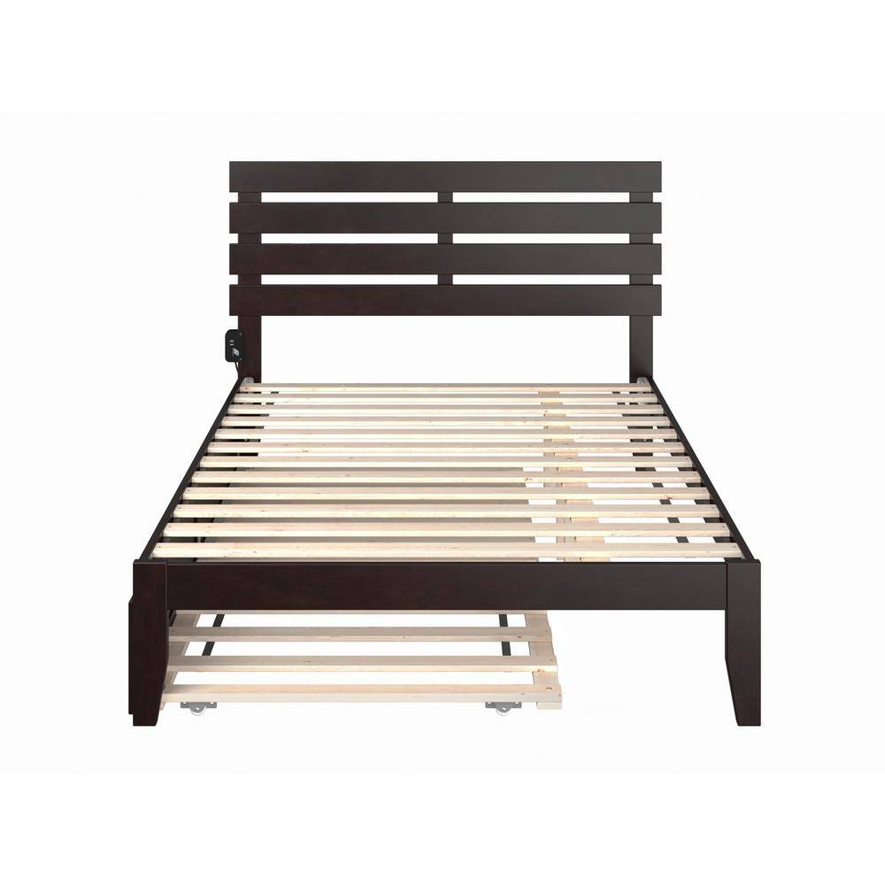 Espresso Full Platform Bed with Twin Trundle and Storage Drawers