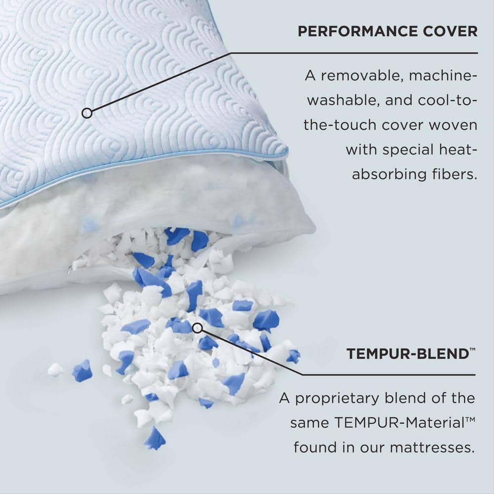 King White Memory Foam Adjustable Cooling Pillow