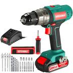 20-Volt Max Cordless 1/2 in. Keyless Chuck Hammer Drill/Driver with 2.0Ah Lithium-ion Battery, Handle