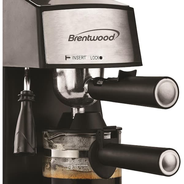Brentwood 6-Cup Black Espresso Machine TS-119BK - The Home Depot