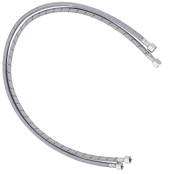 VEVETTA 36 in. 3/8 in. Compression x 3/8 in. Compression Braided Stainless Steel Faucet Supply Line