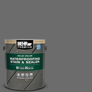 1 gal. #780F-6 Dark Granite Solid Color Waterproofing Exterior Wood Stain and Sealer