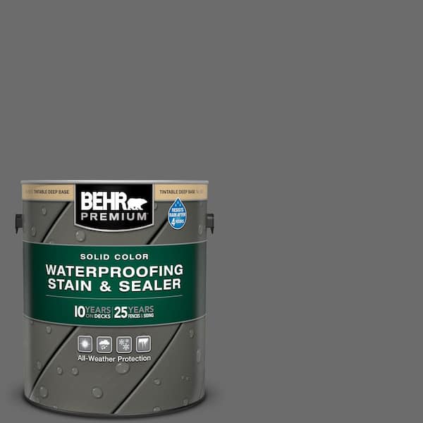 BEHR PREMIUM 1 gal. #780F-6 Dark Granite Solid Color Waterproofing Exterior Wood Stain and Sealer