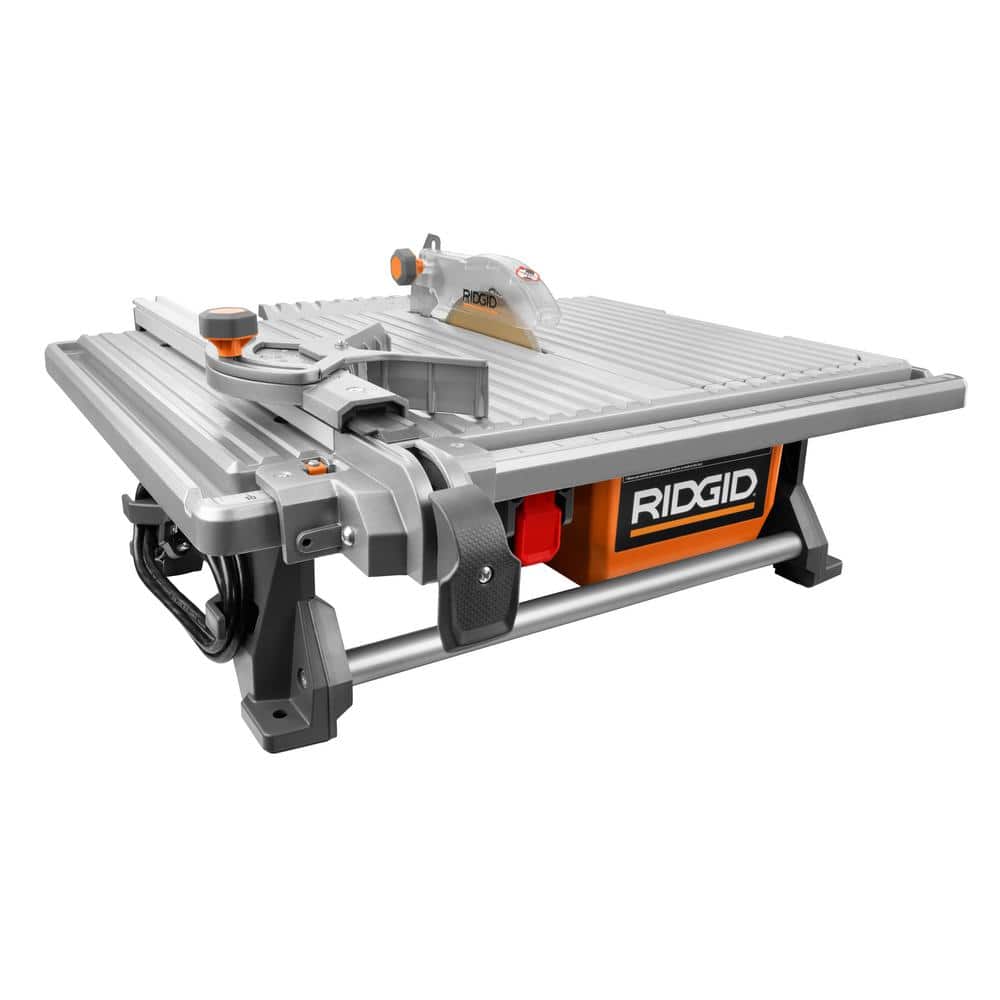 RIDGID 6.5 Amp in. Blade Corded Table Top Wet Tile Saw R4021 The Home  Depot