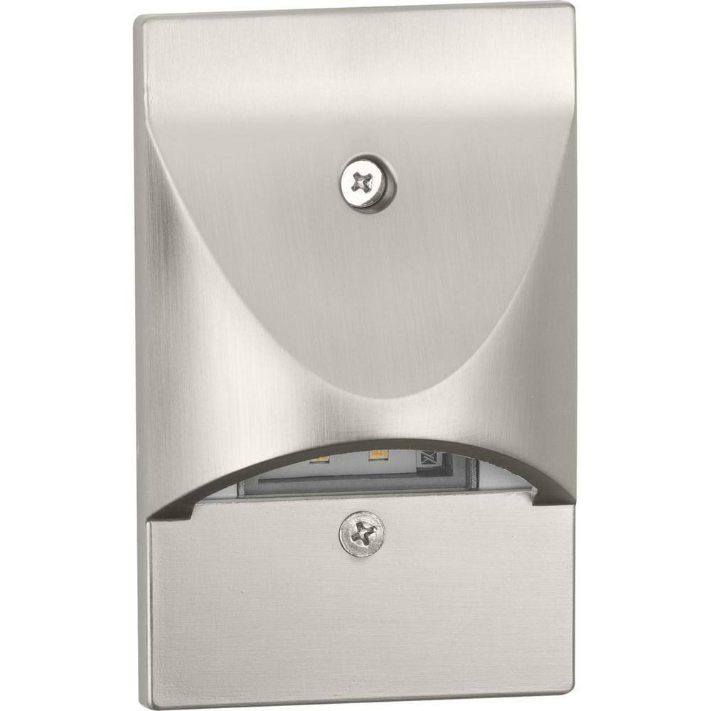 Brushed Nickel Dimmable LED Step Light with Gasketed Lens