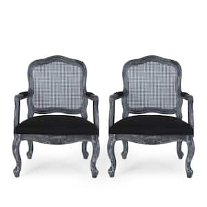 Corral Black and Gray Upholstered Dining Armchair (Set of 2)