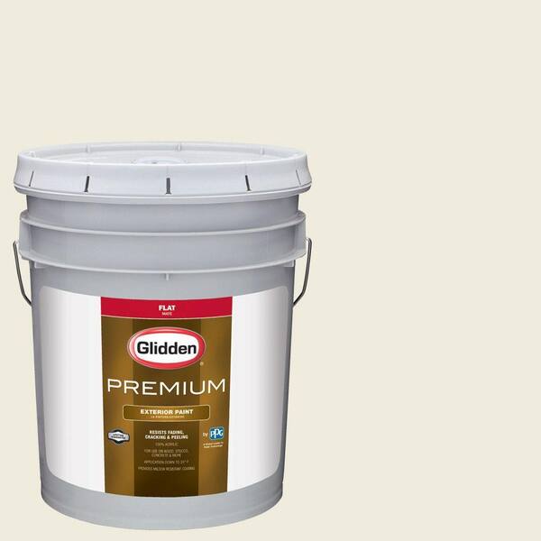 Glidden Premium 5-gal. #HDGWN61U Shamrock White Flat Latex Exterior Paint