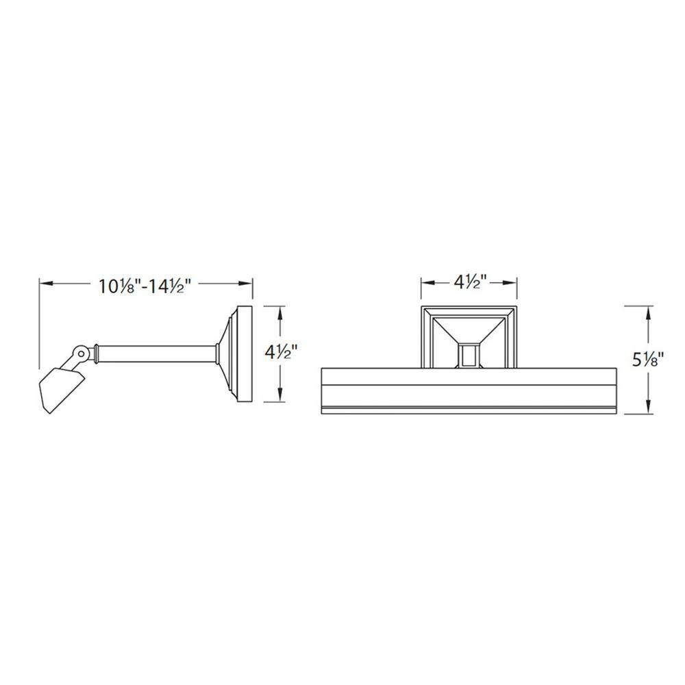 Polished Nickel Adjustable LED Wall Picture Light