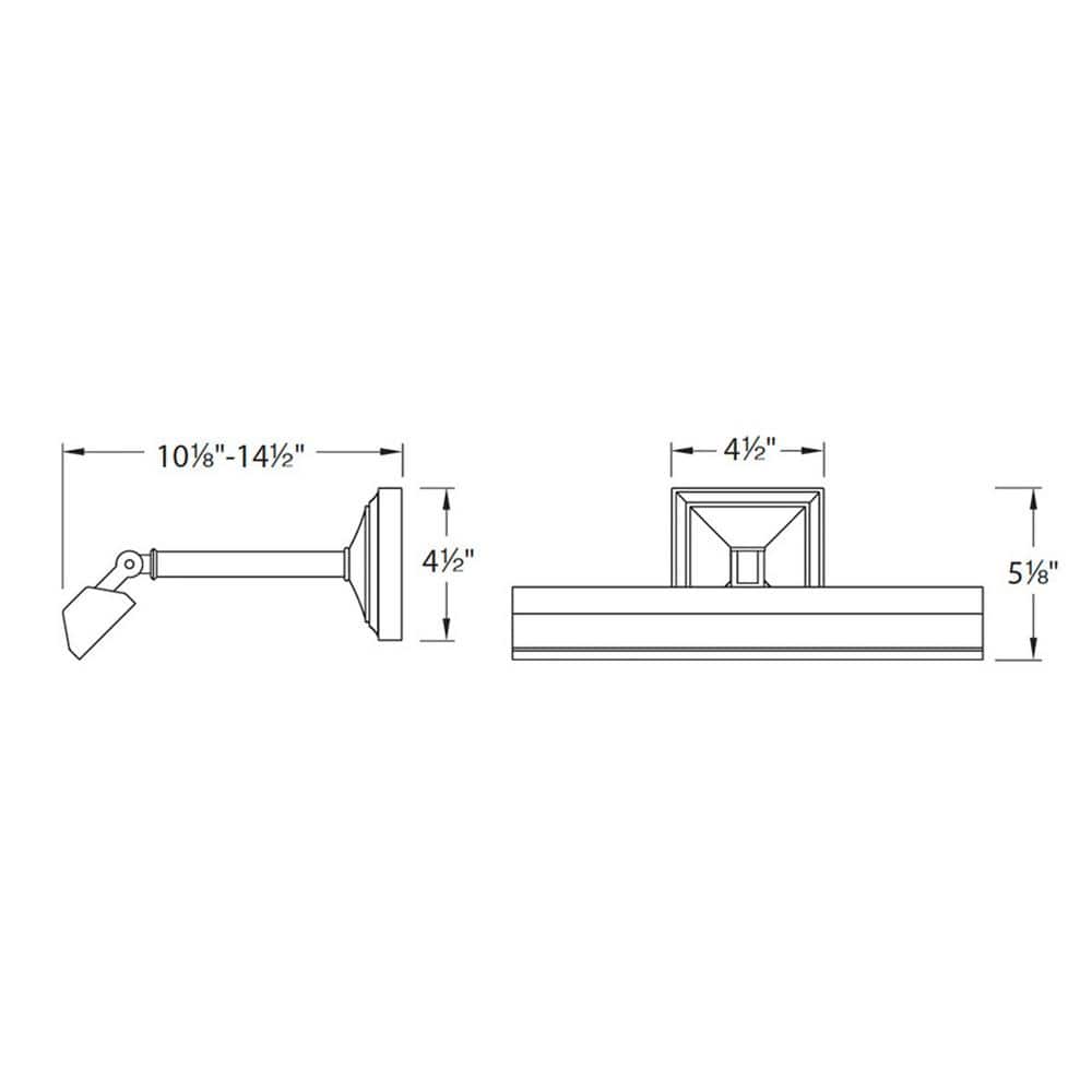 Rubbed Bronze Adjustable LED Wall Picture Light