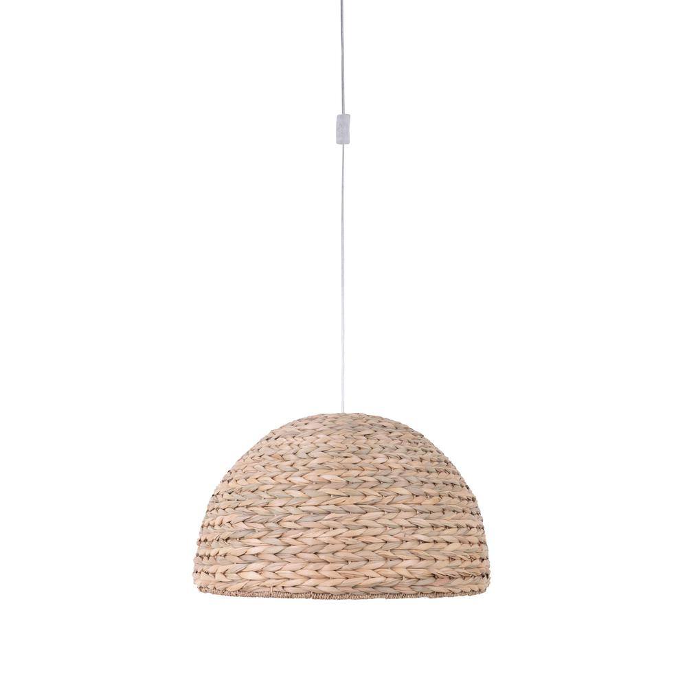 22" Natural Glass LED Indoor/Outdoor Pendant Light