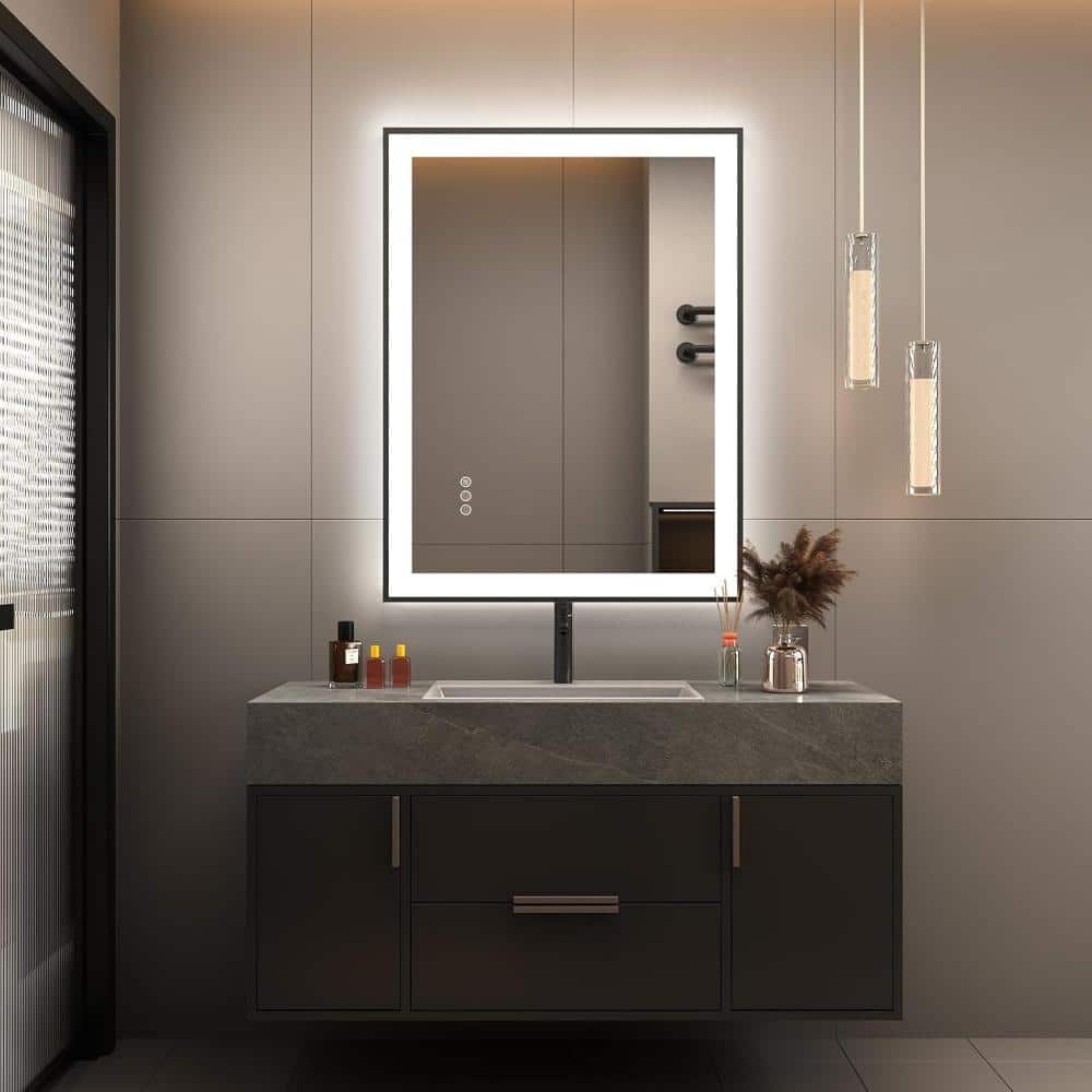 28 in.×20 in.LED Bathroom Vanity Mirror with Dimmable 3 Colors Temperature Adjustable, Silver price history on PriceWatchPro