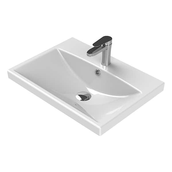 Nameeks Elite Wall Mounted Bathroom Sink in White