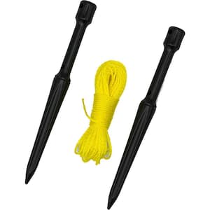 50 ft. Planting Line Stake Holder Set and 50 ft. Nylon Cord, Box of 3