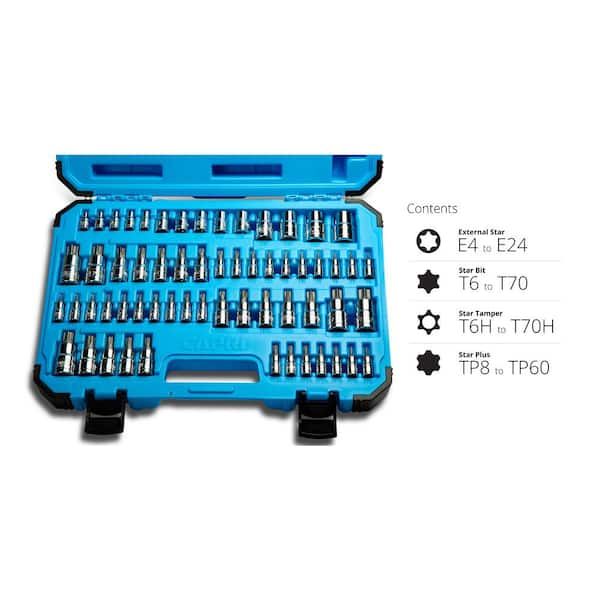 Master Torx Bit Socket Sets Pcs Tamper Proof Security Bits Plus External Star Socket Wrenches