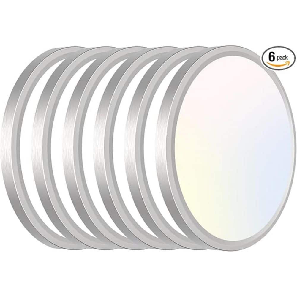 5CCT-SM15BN-6PK 15 in. Light Brushed Nickel Platter Selectable LED Flush Mount 2700/3000/3500/4000/5000K (6-Pack) price history on PriceWatchPro