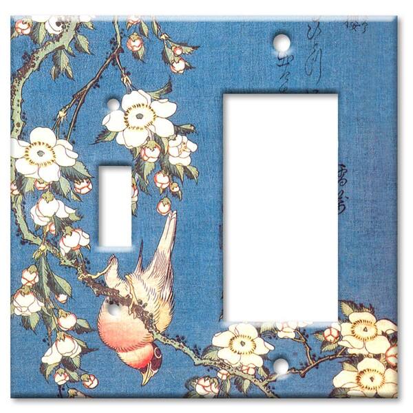 Art Plates Blue 1-Toggle/1-Decorator/Rocker Wall Plate