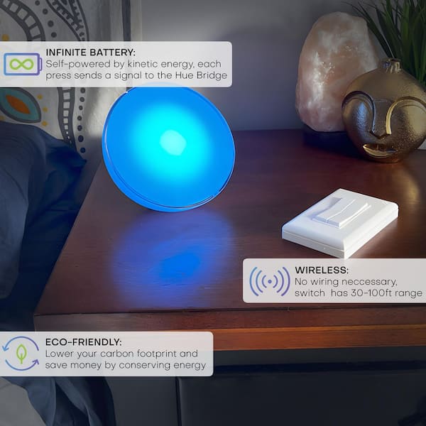 RunLessWire Click For Philips Hue Wireless Battery-Free Smart - View #13