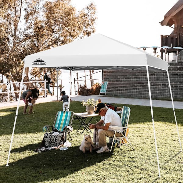 EAGLE PEAK 11 ft. x 11 ft. Outdoor Portable Slant Leg Pop-up Canopy Tent